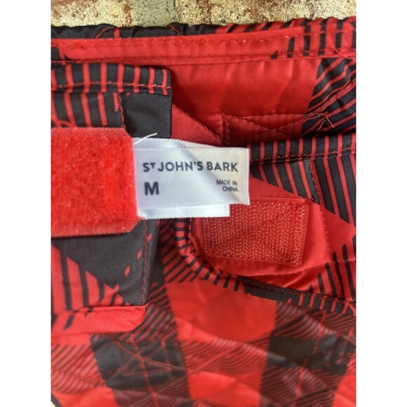 St John’s Bark Quality Pet Apparel Dog Quilted Jacket Coat Red Plaid Small - Picture 7 of 10
